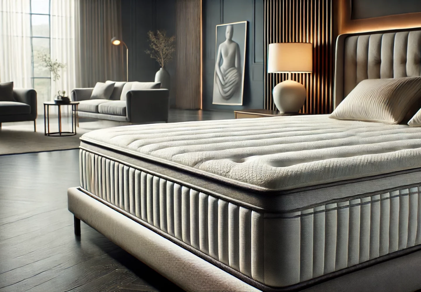 Un matelas de luxe moderne, conçu pour un sommeil réparateur et une élégance contemporaine